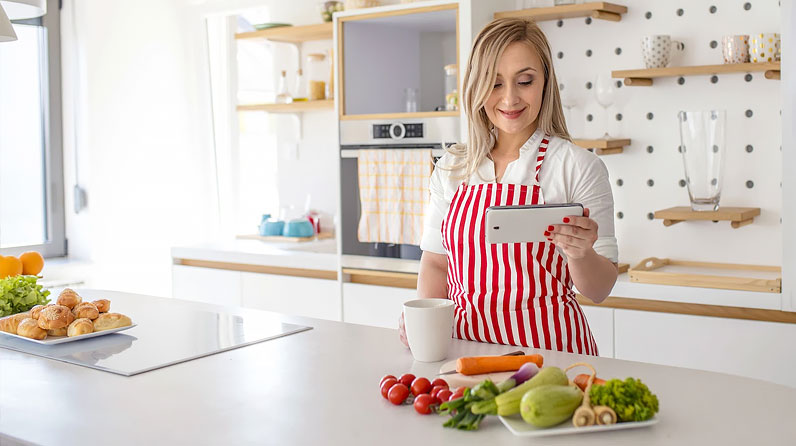 Kitchen Lady Smiling